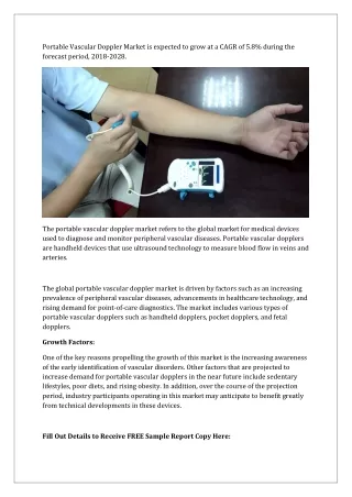 Portable Vascular Doppler Market is expected to grow at a CAGR of 5