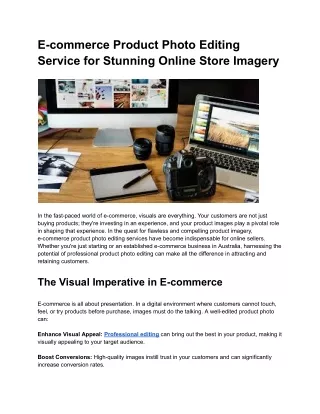 E-commerce Product Photo Editing Service