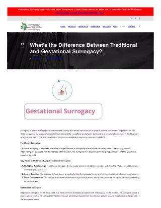 What’s the Difference Between Traditional and Gestational Surrogacy