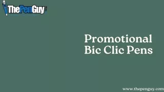 Promotional Bic Clic Pens