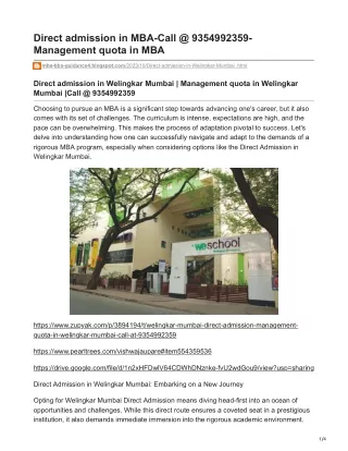 Direct admission in Welingkar Mumbai   Management quota in Welingkar Mumbai Call @ 9354992359- mba-bba-guidance4.blogspo