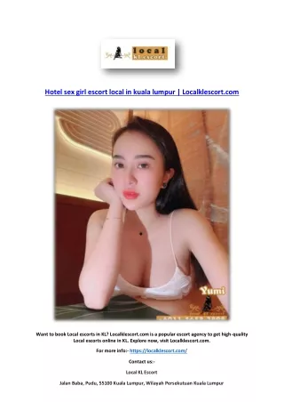 Hotel sex girl escort local in kuala lumpur