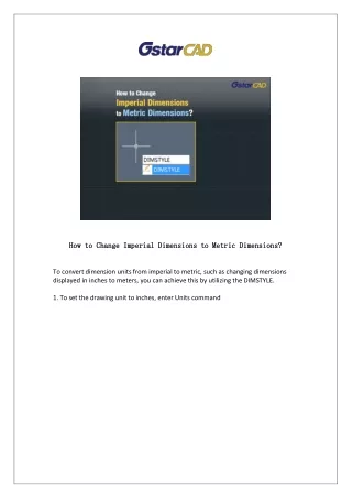 How to Change Imperial Dimensions to Metric Dimensions?