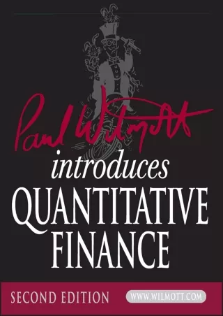 PDF_ PDF/READ  Paul Wilmott Introduces Quantitative Finance bestseller