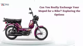 Can You Really Exchange Your Moped for a Bike_ Exploring the Options