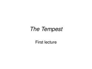 The Tempest