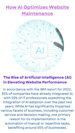 How AI Optimizes Website Maintenance