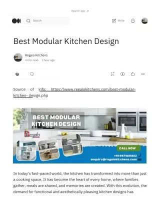 Best Modular Kitchen Design