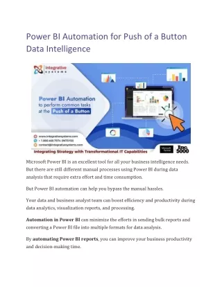 How to Maximize Efficiency with Power BI Automation Services