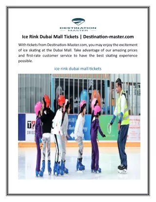 Ice Rink Dubai Mall Tickets  Destination-master