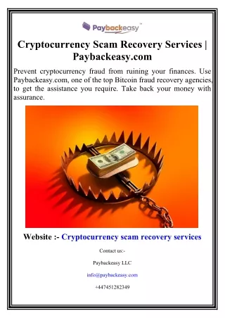 Cryptocurrency Scam Recovery Services | Paybackeasy.com