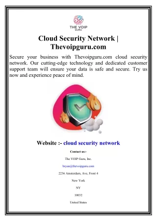 Cloud Security Network | Thevoipguru.com