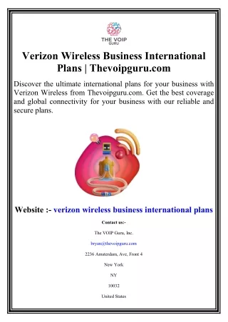 Verizon Wireless Business International Plans | Thevoipguru.com