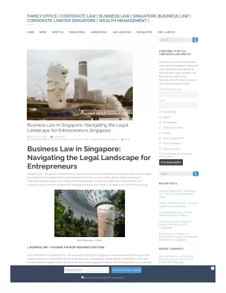 Business Law in Singapore: Navigating the Legal