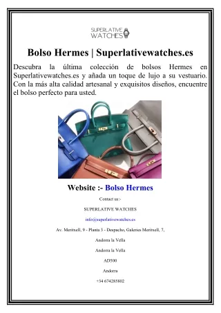 Bolso Hermes | Superlativewatches.es