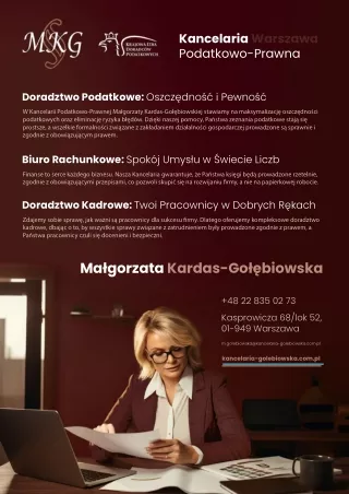 Kancelaria Podatkowo-Prawna Warszawa-Małgorzata Kardas-Gołębiowska