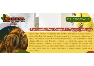 Residential Pest Control in Tucson, Arizona