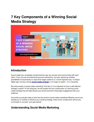 7 Key Components of a Winning Social Media Strategy