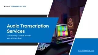 Audio Transcription Services