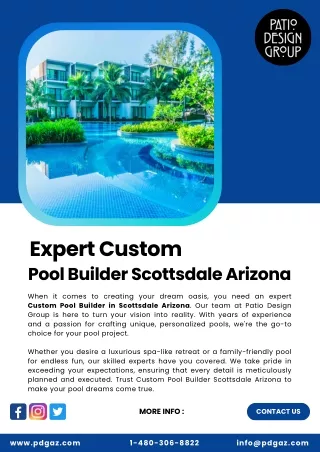 Expert Custom Pool Builder Scottsdale Arizona