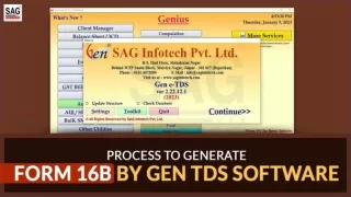 Step-by-Step Guide to Generate Form 16B Certificate with Gen TDS Software