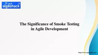 The Significance of Smoke Testing in Agile Development