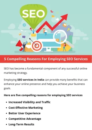 5 Compelling Reasons For Employing SEO Services