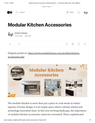 Modular Kitchen Accessories