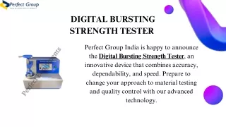 Digital bursting strength tester | Perfect Group India