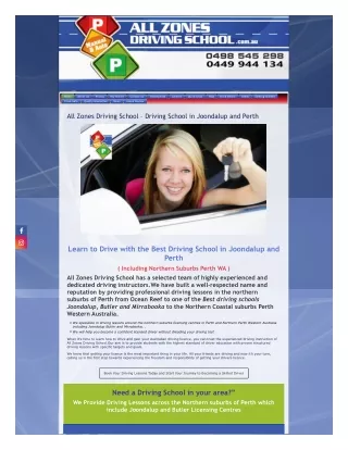 Driving School Perth