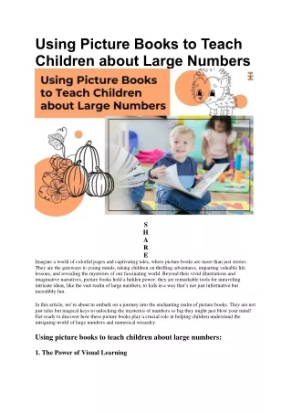 5 Best Picture Books To Teach Children About Large Numbers | Future Education Ma