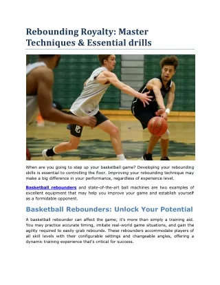 Rebounding Royalty - Master Techniques & Essential drills