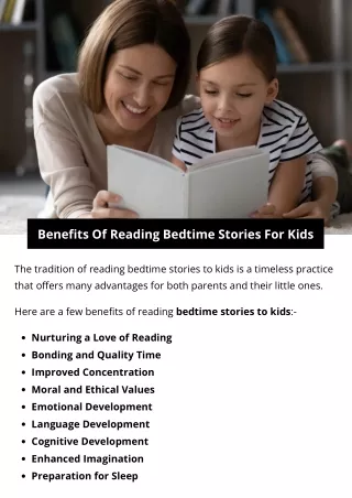Benefits Of Reading Bedtime Stories For Kids