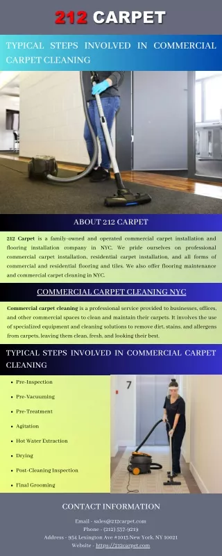 Typical Steps Involved in Commercial Carpet Cleaning
