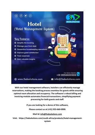 HMS Software for Hotel in South Africa