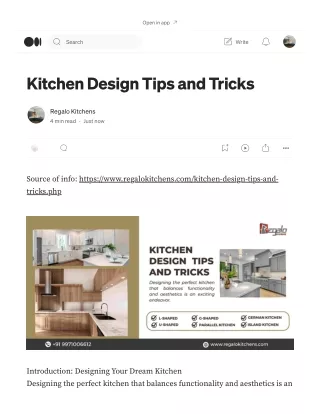 Kitchen Design Tips and Tricks