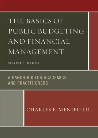 Read ebook [PDF]  The Basics of Public Budgeting and Financial Management: A Han