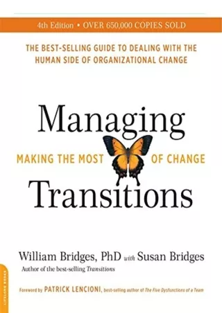 PDF/READ/DOWNLOAD  Managing Transitions (25th anniversary edition): Making the M