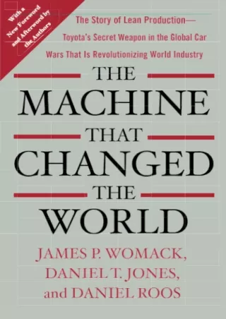 PDF_  The Machine That Changed the World: The Story of Lean Production-- Toyota'