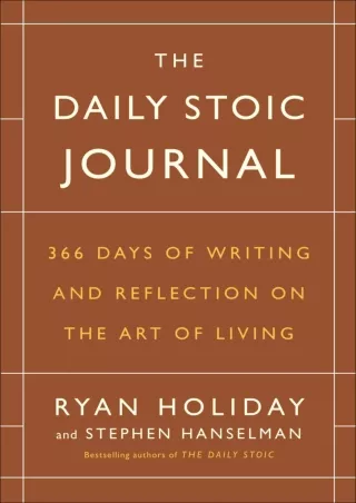 Download Book [PDF]  The Daily Stoic Journal: 366 Days of Writing and Reflection