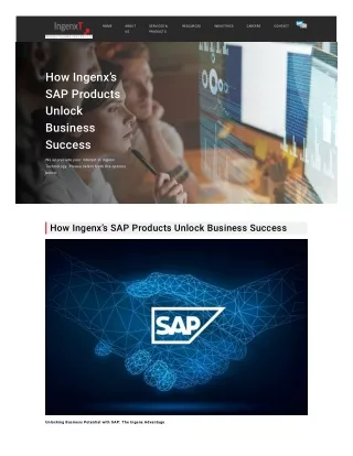 How Ingenx’s SAP Products Unlock Business Success