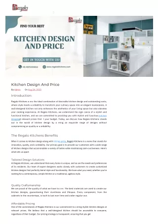 Kitchen Design And Price