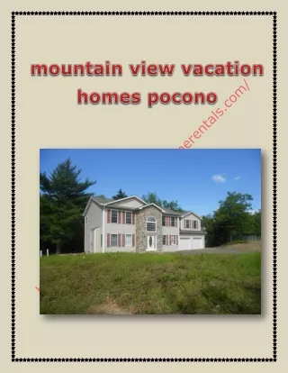 pocono luxury vacation homes