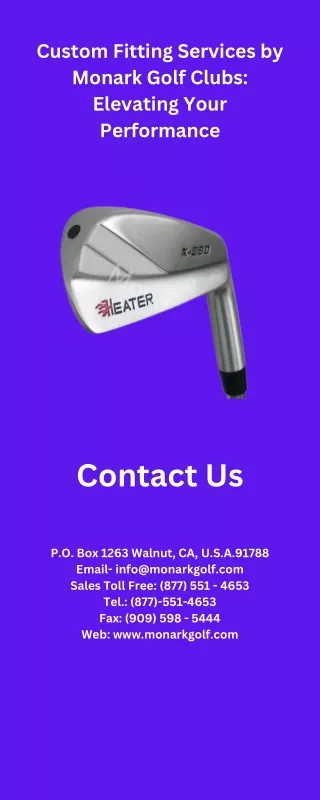 Custom Fitting with Monark Golf Clubs Your Path to Performance