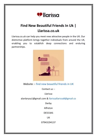 Find New Beautiful Friends In Uk