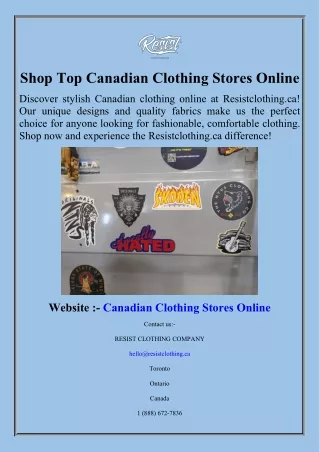 Shop Top Canadian Clothing Stores Online