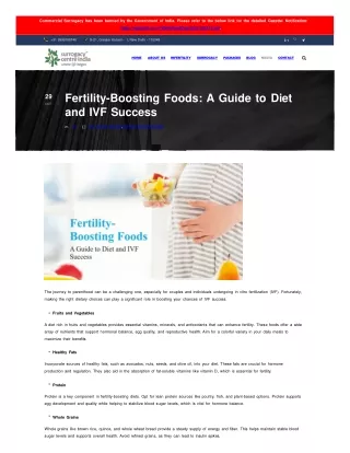 Fertility-Boosting Foods A Guide to Diet and IVF Success