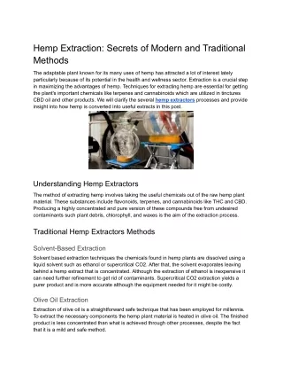 Hemp Extraction_ Secrets of Modern and Traditional Methods