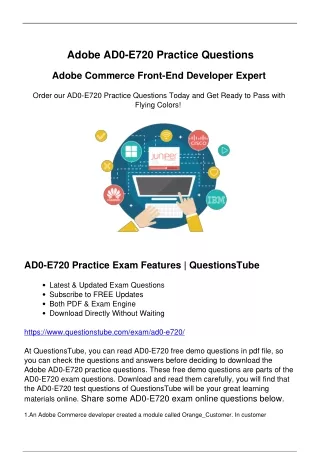 Real Adobe AD0-E720 Exam Questions - Prepare Exam in a Short Time