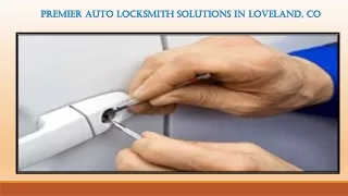 Premier Auto Locksmith Solutions in Loveland, CO